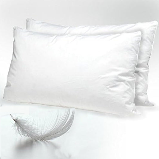 Duck Feather & Down Pillows (Pack of 2) – Hypoallergenic Comfort for Restful Sleep