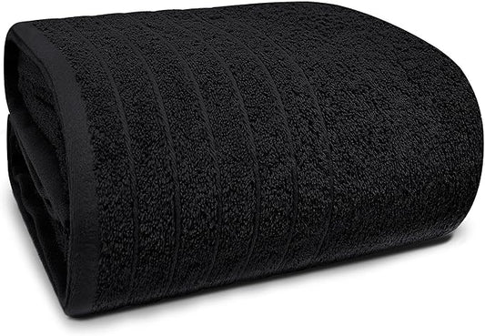 Black Jumbo Bath Sheet – Soft Cotton Comfort