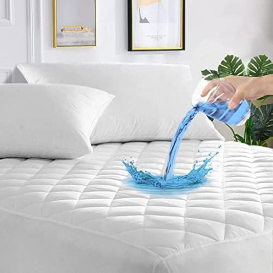 Quilted Waterproof Mattress Protector – Extra Deep, Breathable & Fully Fitted (Double 137x190cm)