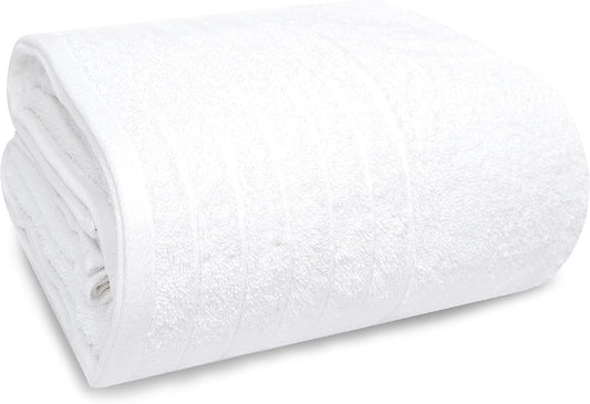 White Jumbo Bath Sheet  – Soft Cotton Comfort